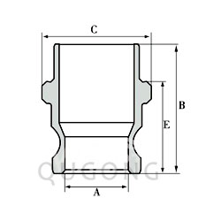F型不銹鋼快速接頭外形尺寸圖